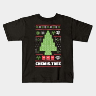 Periodic Table Chemis-Tree Ugly Christmas Sweater design Kids T-Shirt